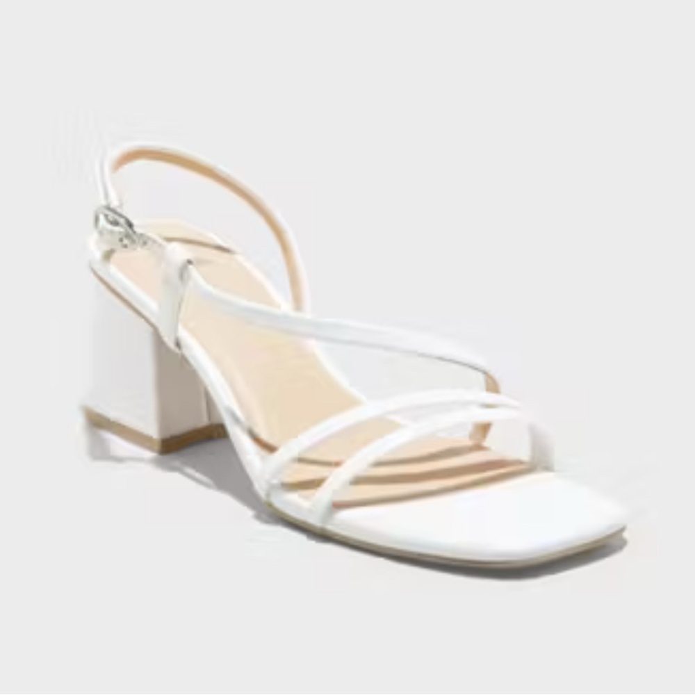 Wild Fable Strappy White Block Heel